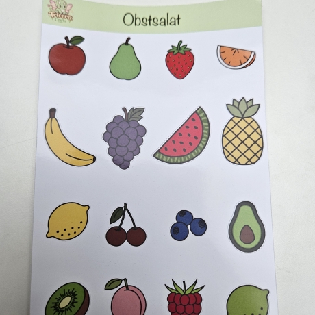 Stickerbogen Obstsalat