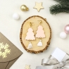 Rosa Weihnachts Ohrringe – Tannenbaum Ohrhänger aus Polymer Clay