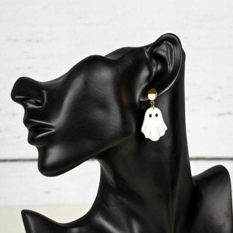 Gespenst Ohrhänger aus Polymer Clay & Edelstahl | Halloween