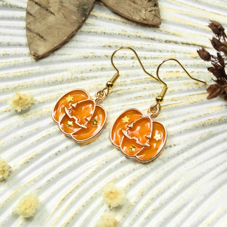 Ohrhänger Kürbis | Ohrschmuck für Halloween & Herbst Looks