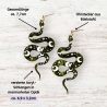 Schlangen Ohrringe Boho Luana – grüne Acryl Ohrhänger Edelstahl