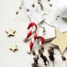 Zuckerstangen Ohrringe Weihnachten – Polymer Clay Ohrschmuck