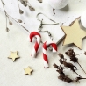 Zuckerstangen Ohrringe Weihnachten – Polymer Clay Ohrschmuck