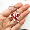 Zuckerstangen Ohrringe Weihnachten – Polymer Clay Ohrschmuck