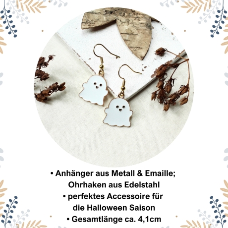 kleine Geister Ohrringe | Halloween Ohrschmuck