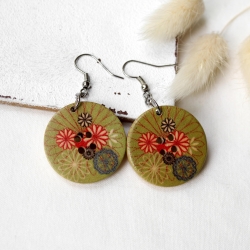 Retro Flower • Ohrringe aus Holz | Holzschmuck | Ohrhänger