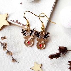 Weihnachtliche Ohrringe Rentiere • Ohrhänger | Ohrschmuck