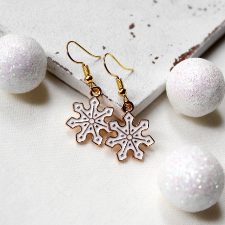 Ohrringe Schneeflocken • Ohrhänger | Ohrschmuck | Weihnachten