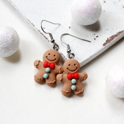 Weihnachtliche Ohrringe Lebkuchenmann • Ohrhänger | Ohrschmuck