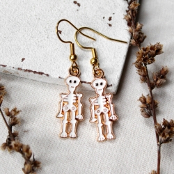 Skelett • Ohrringe gold | Ohrschmuck | Halloween