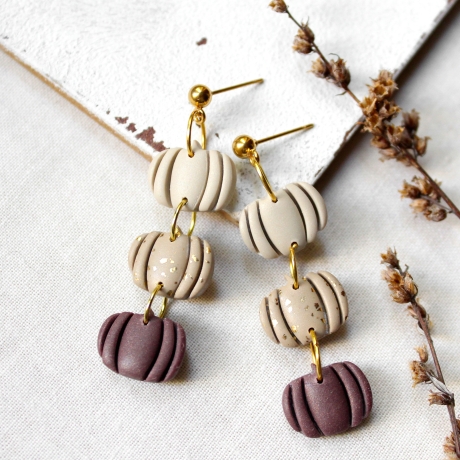 Kürbisse • Ohrringe Polymer Clay | Ohrschmuck | Herbst