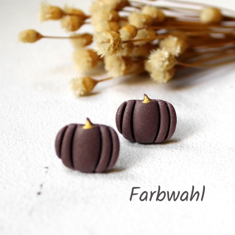 Kürbis • Ohrstecker Polymer Clay | Ohrschmuck | Herbst