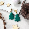 Ohrringe kleiner Tannenbaum • Ohrhänger Polymer Clay |Ohrschmuck