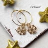 Ohrringe Schneeflocken • Creolen | Ohrschmuck | Weihnachten