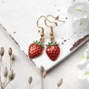 Ohrringe Erdbeeren • Ohrschmuck | Ohrhänger | Frucht | Obst