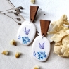 Ohrringe mit Schmetterling & Blumen aus Polymer Clay