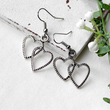 Silver Hearts • Ohrhänger | Ohrschmuck | Ohrringe | Herzen