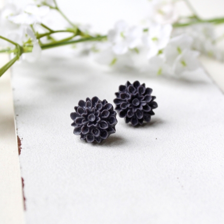 Dark Flower • Ohrstecker | Ohrschmuck | Ohrringe | Blumen