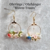 Ohrhänger Ohrring Ohrschmuck Blütentraum Blumen Golden und Bunt