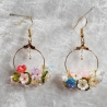 Ohrhänger Ohrring Ohrschmuck Blütentraum Blumen Golden und Bunt