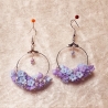 Ohrhänger Ohrringe Ohrschmuck Blütentraum Blumen Silbern Blau-Lil