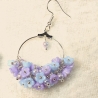 Ohrhänger Ohrringe Ohrschmuck Blütentraum Blumen Silbern Blau-Lil
