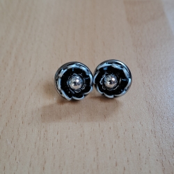 Ohrringe, Ohrstecker aus Kaffeekapseln, schwarz,Upcycling