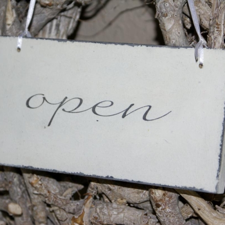 Wendeschild open / closed Shabby Chic