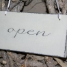 Wendeschild open / closed Shabby Chic