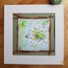 Original ~ Collage Himmelsblume mit Naturmaterial 