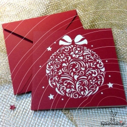 Weihnachtskarte Ornament Kugel Plotterdatei SVG DXF