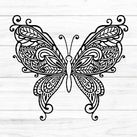 Ornament Schmetterling Plotterdatei SVG DXF FCM