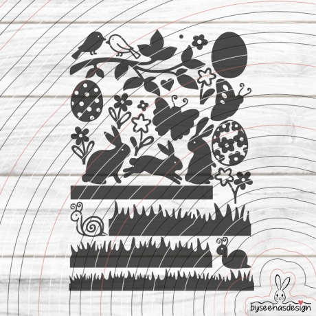 Ostern Elemente Papier Plotterdatei SVG DXF