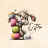 Individuelle Tortenaufleger – Digitale Datei - Ostern Hasen Gans