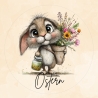 Individuelle Tortenaufleger – Digitale Datei - Ostern Hasen Gans