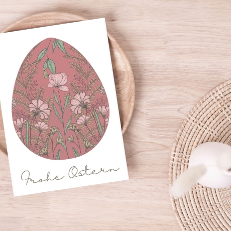 Nachhaltige Osterkarten A6 Set – handgezeichnet & limitiert