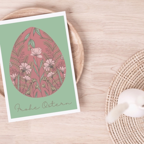 Nachhaltige Osterkarten A6 Set – handgezeichnet & limitiert