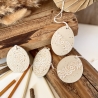 Handgemachte Keramik - getöpferte Ostereier Muster zum Aufhängen