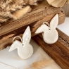 Handgemachte Keramik - getöpferte Osterhasen zum Aufhängen