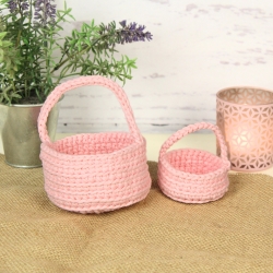 Rosa Osterkörbchen mit Henkel | Perfektes Osternest & Deko