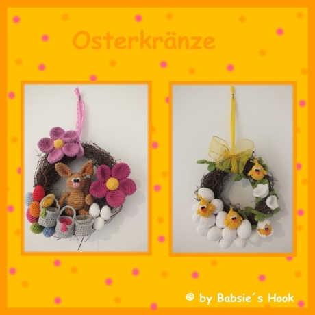 Häkelanleitung ♡  Zwei Osterkränze♡ 