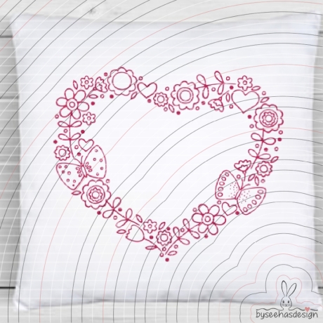 Ostern Blumenherz Plotterdatei SVG DXF