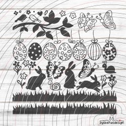 Ostern Elemente Plotterdatei SVG DXF 