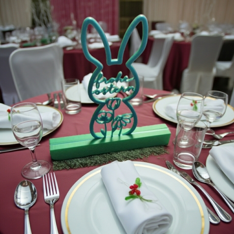 Ostern-Hasen-Dekostück – Neutraler Dekohase, 18 cm