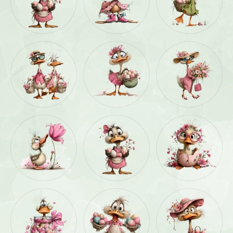 Cupcake Aufleger – Digitale Datei - Ostern Hasen Gänse Gans