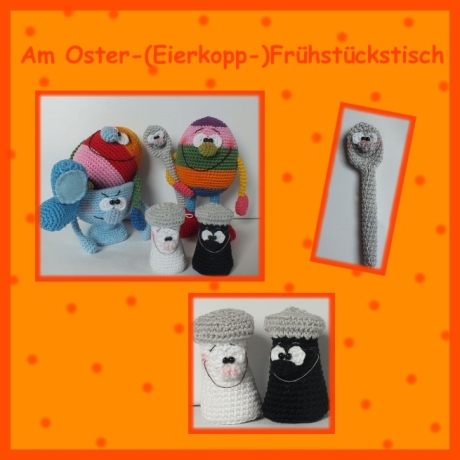 Häkelanleitung ♡ Oster-(Eierkopp-)Frühstückstisch♡ 