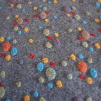 Musterwalk Kochwolle ital.Walkstoff mit erhabenem Muster Walklode