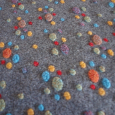 Musterwalk Kochwolle ital.Walkstoff mit erhabenem Muster Walklode