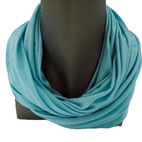 SCHLAUCHSCHAL LOOP SEIDENJERSEY 100% reine Seide türkis