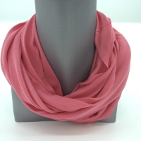 SCHLAUCHSCHAL LOOP SEIDENJERSEY 100% reine Seide rosa